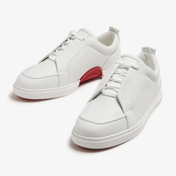 Christian Louboutin Other - Christian Louboutin JIMMY FLAT Mens Leather Trainers Sneakers Shoes White